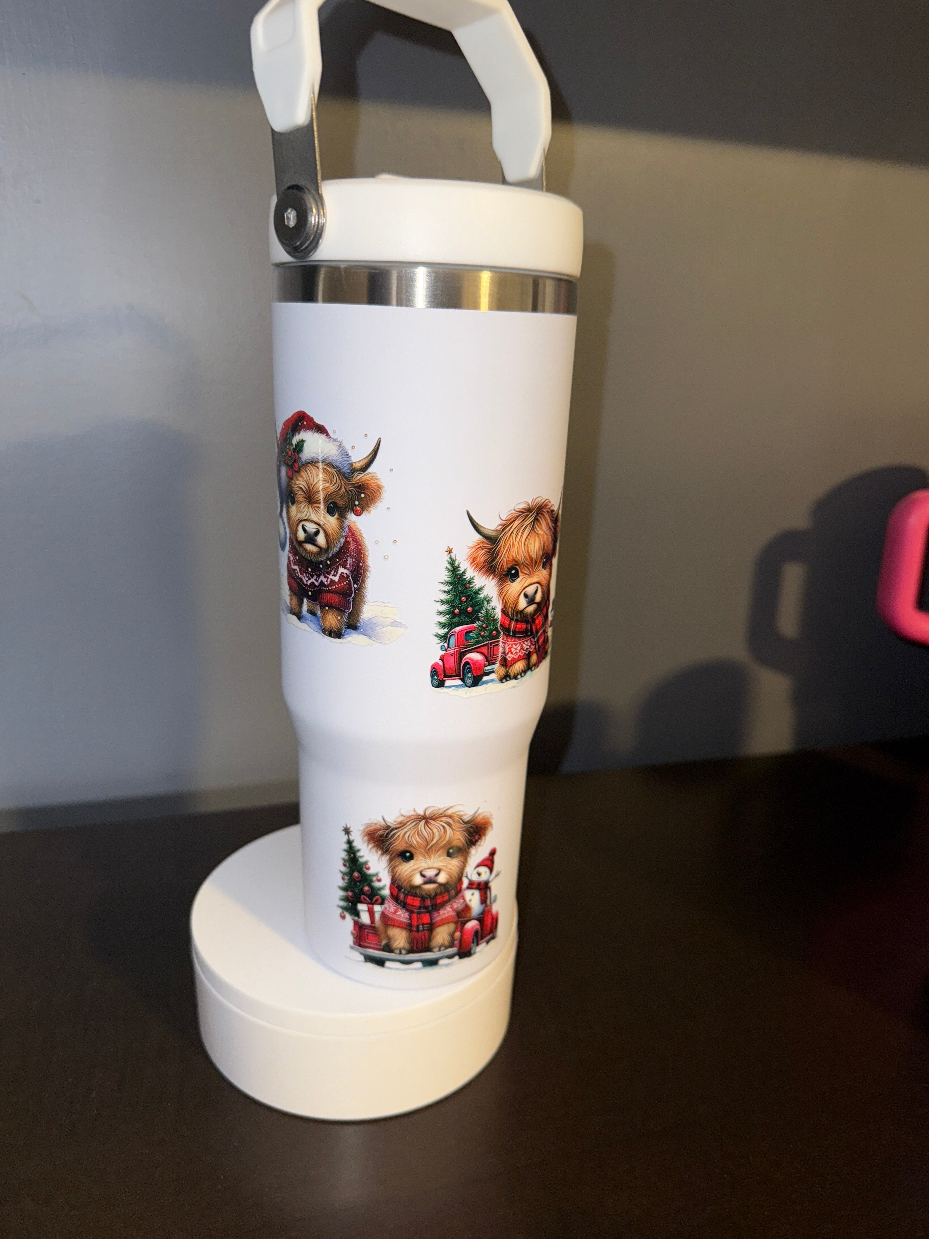Highland Cow Christmas Tumbler