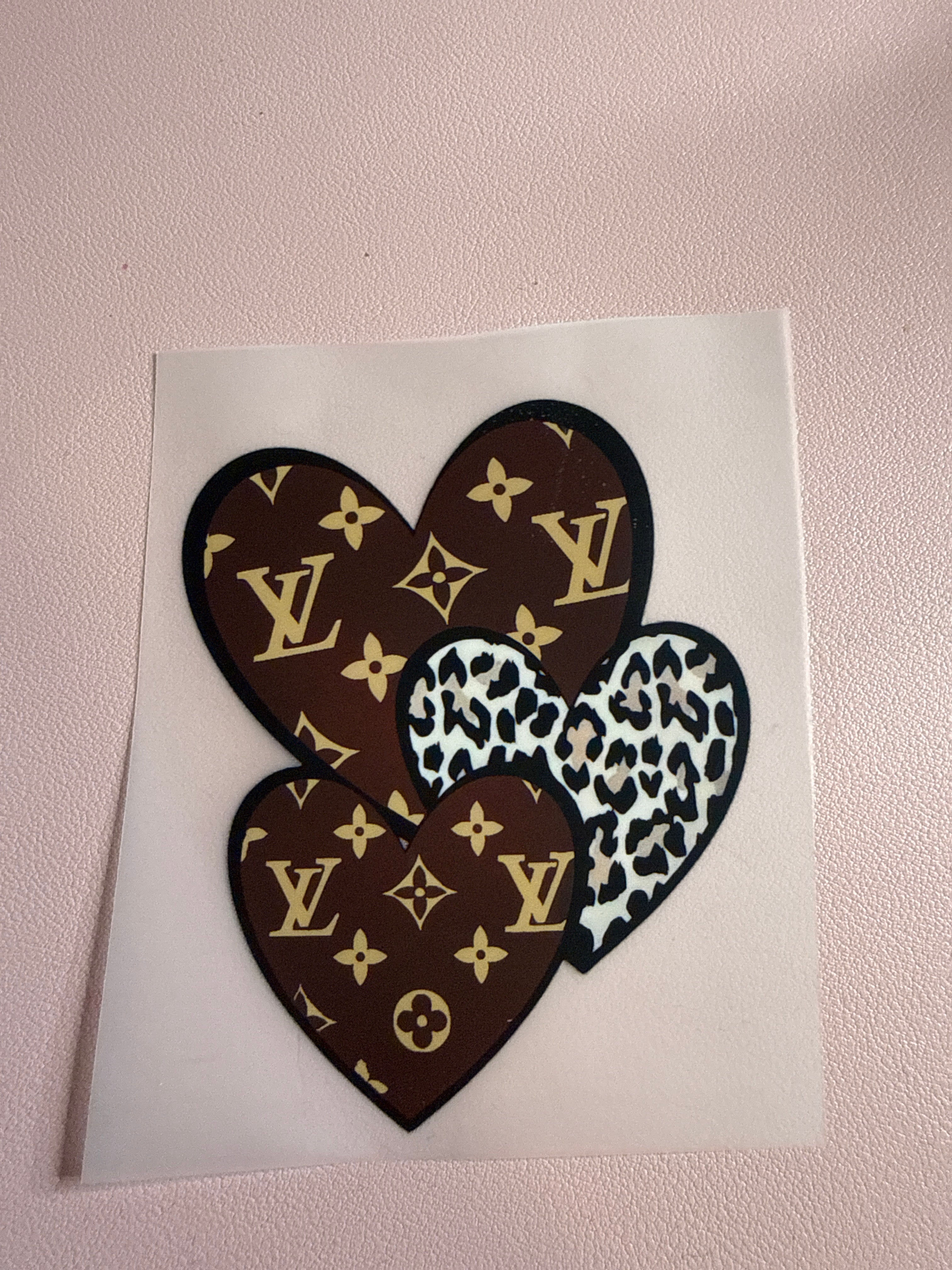 L V Heart Chest Decal