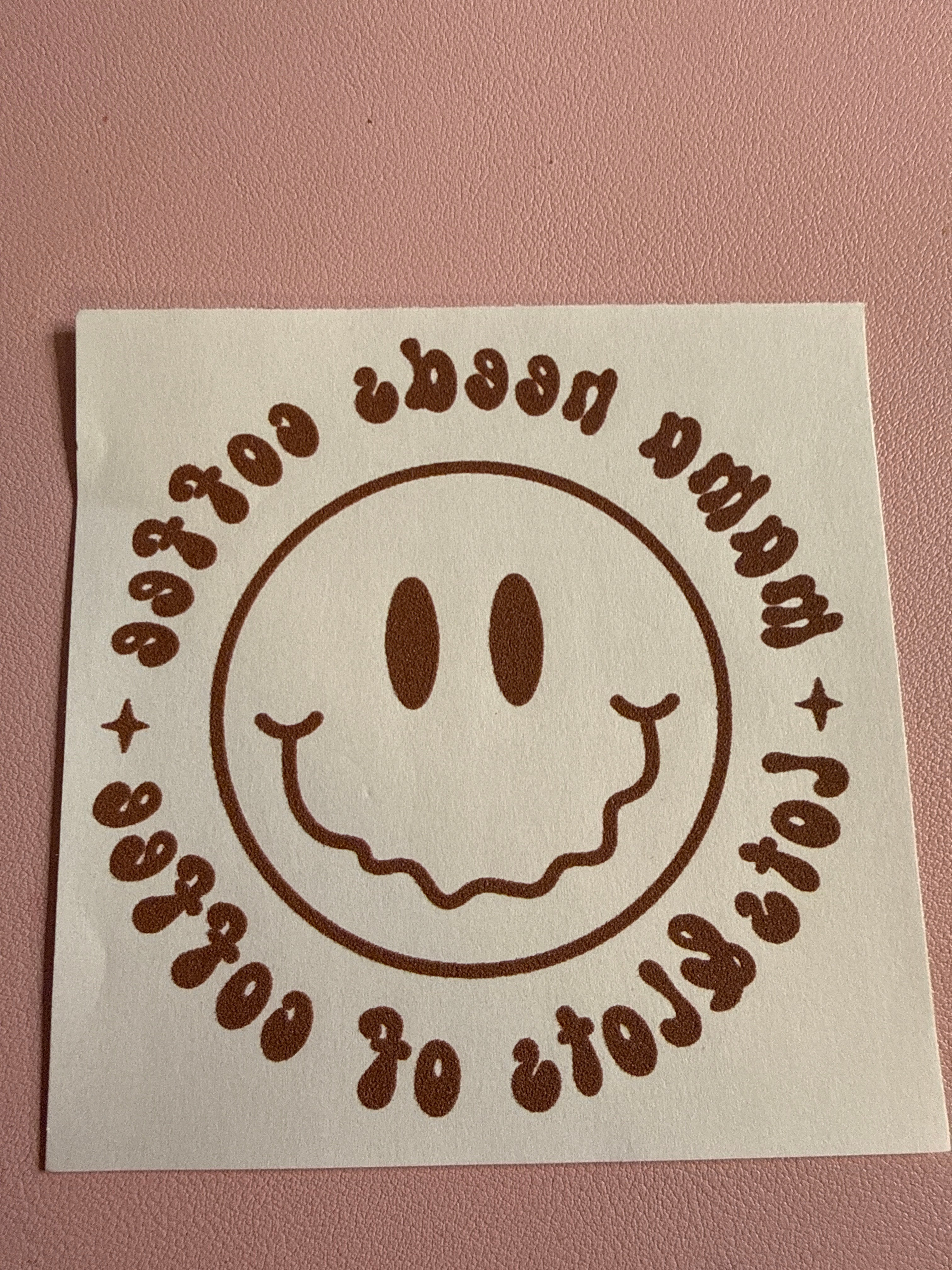Mama Needs Coffee Chest Decal