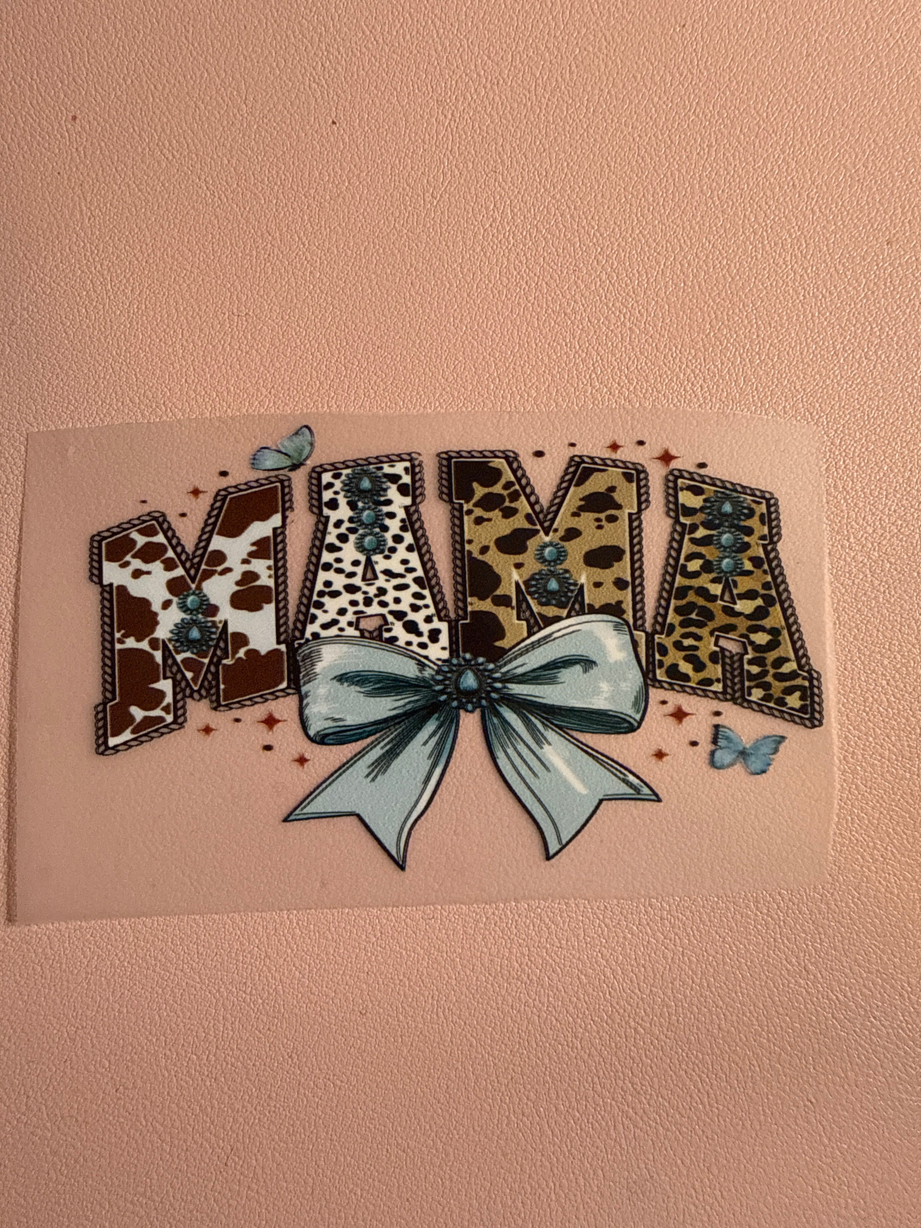 Mama Bow Chest Decal
