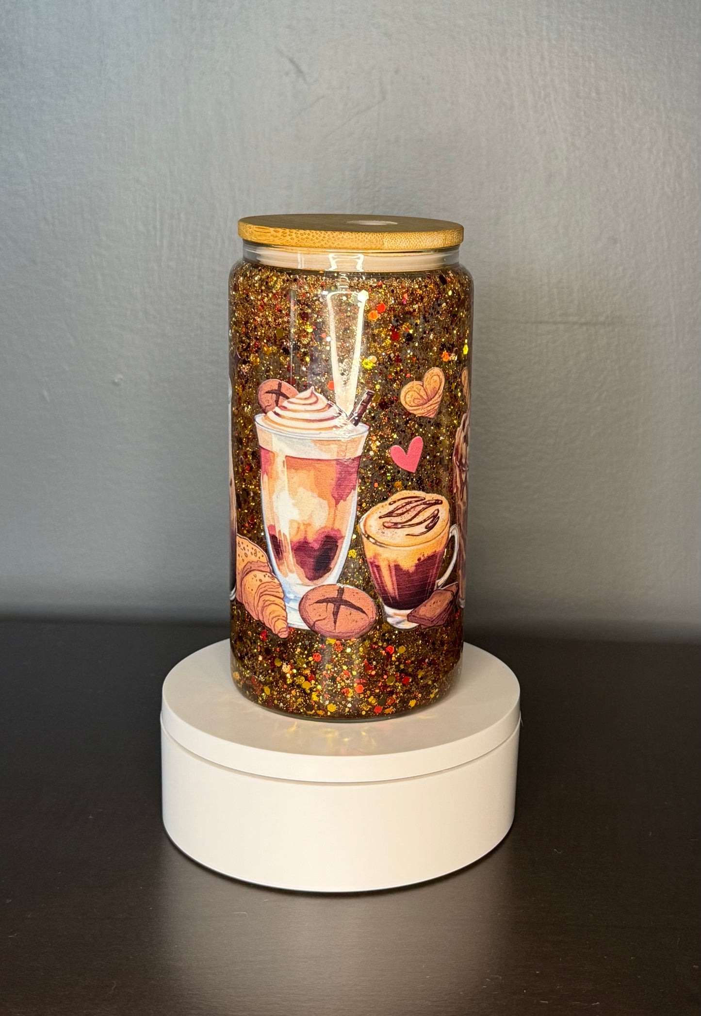 Coffee and Sweet Treats Glitter Tumbler