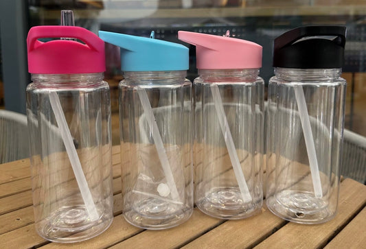 10 oz Kids Sip Acylic Plastic Snowglobe Water Bottle