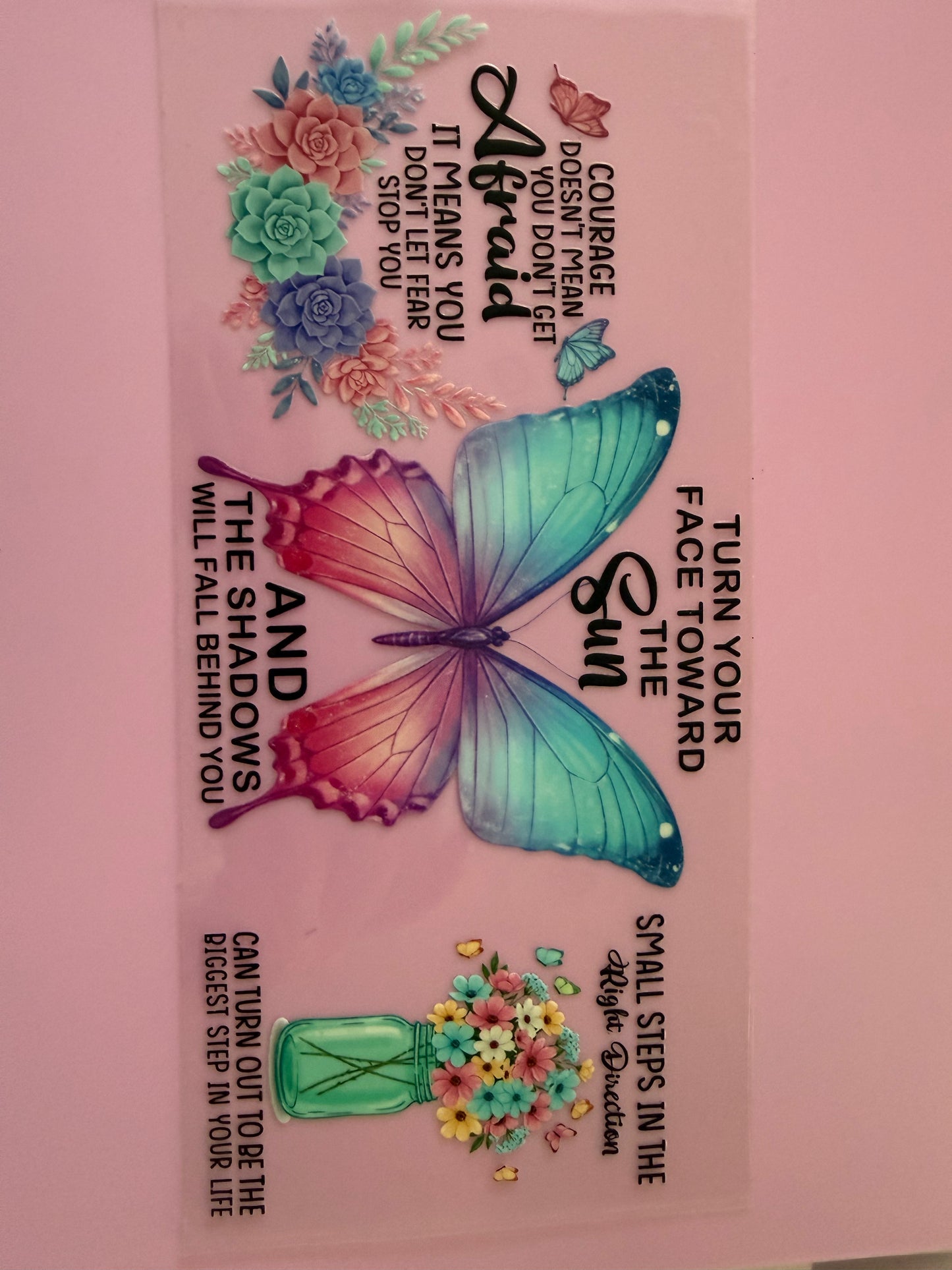 Positive Sayings Butterfly Decal