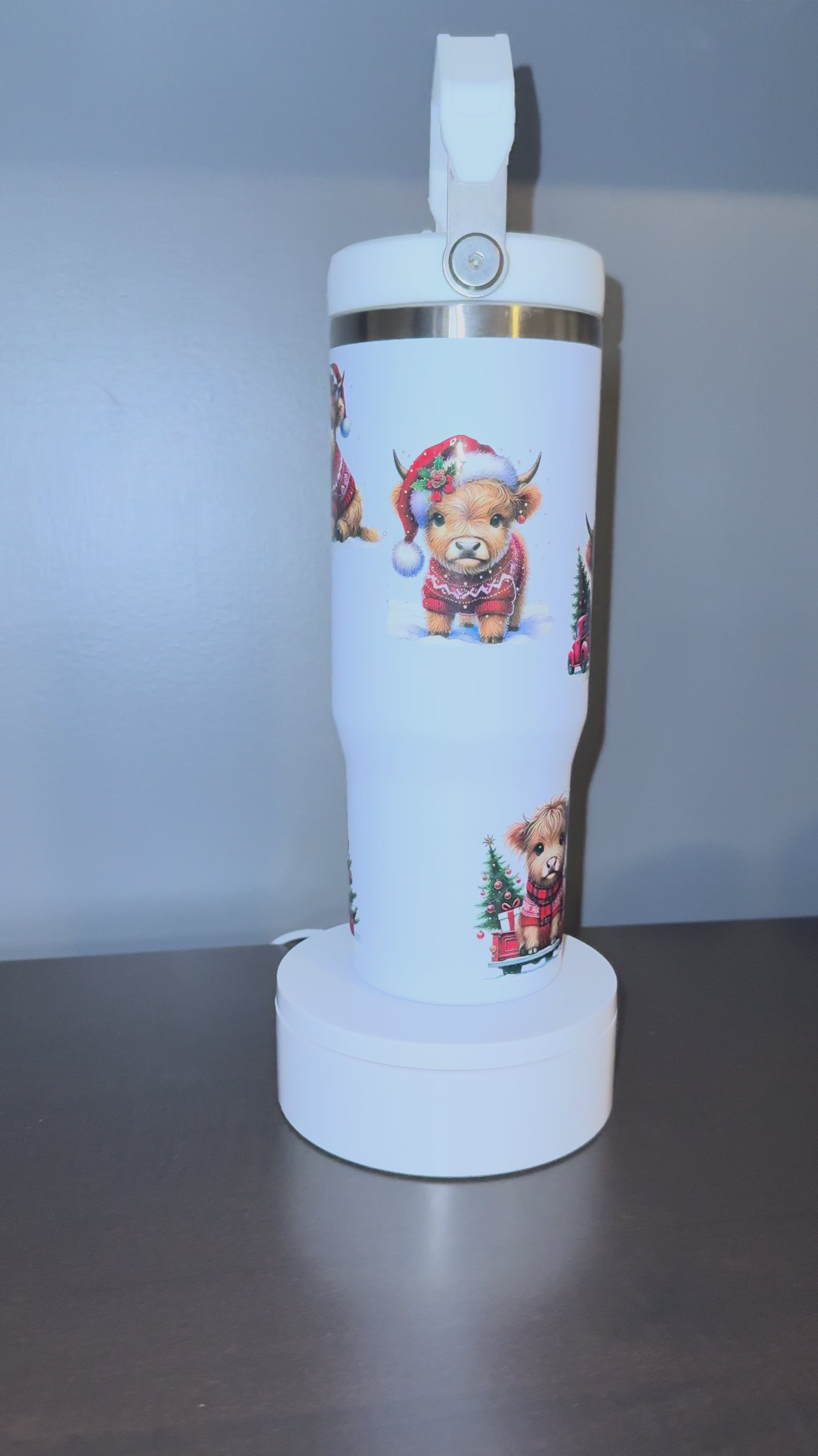 Highland Cow Christmas Tumbler